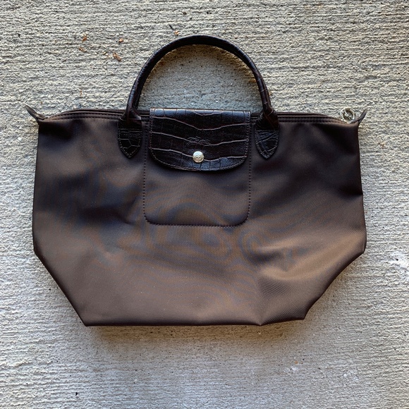 Longchamp Le Pliage - Python Leather + Heavy Nylon - Pre-Loved - Picture 1 of 13